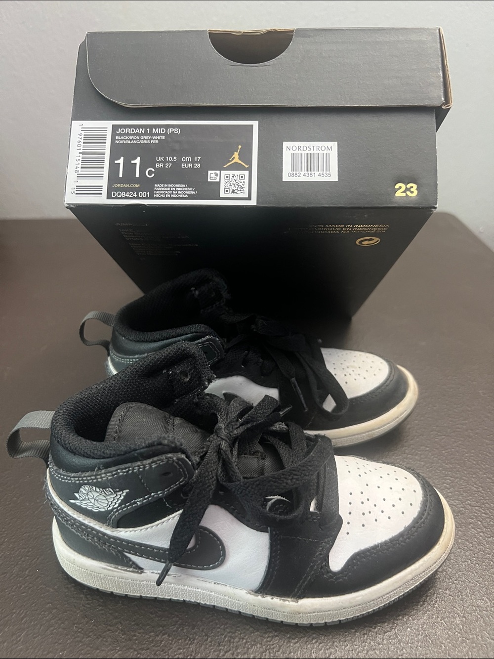Jordan Kids High-Top Sneakers - Black & White